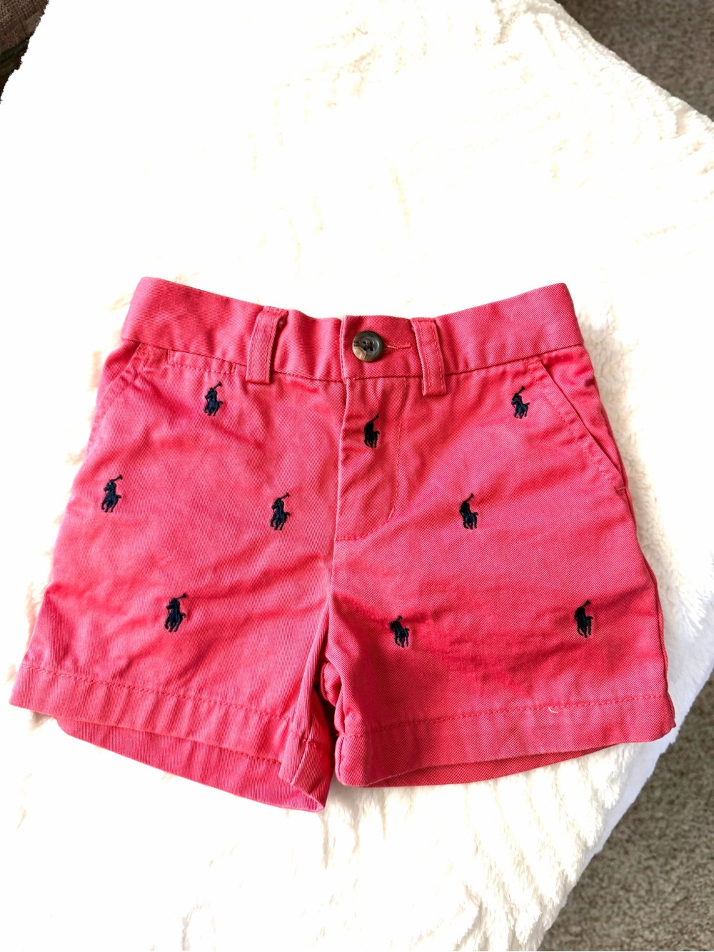 Ralph Lauren Embroidered Pony Shorts. Preppy. SZ 9 Months. EUC.